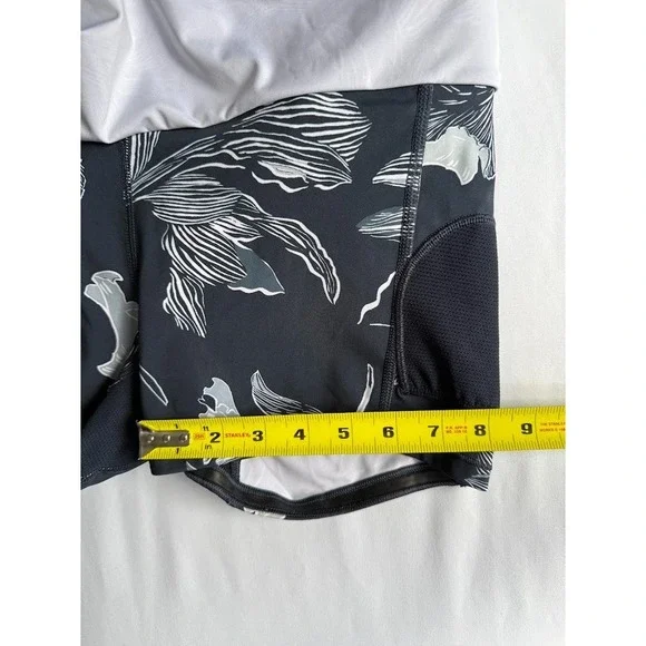 Athleta Skort Women Medium Blue Floral‎ Pockets Activewear Tennis Golf Stretch - Picture 9 of 16